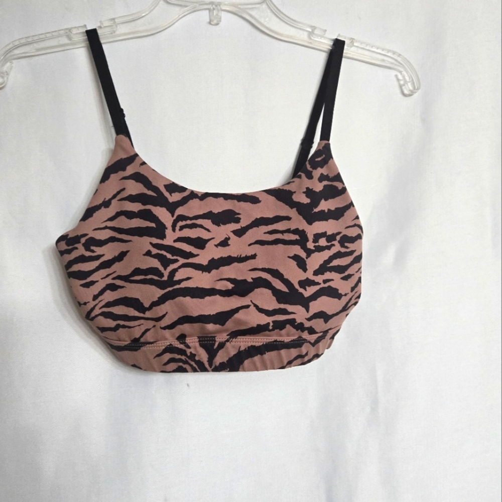 All Fenix Black/Tan Sports Activewear Bra. Size M